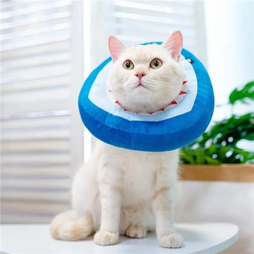 Cat Surgery Recovery Collar -Adjustable Donut Cat Cone Collar Soft, Pet E Collar